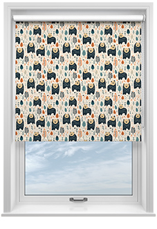 Bear Necessities, Spruce - Twist&Fit Roller Blind